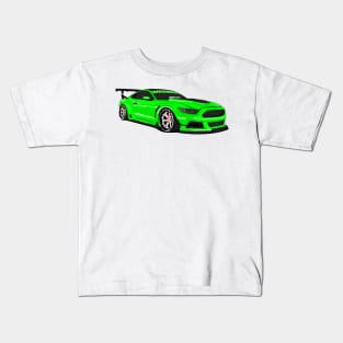 MUSTANG WIDEBODY LIME Kids T-Shirt